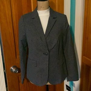 Liz Claiborne S black and white checkered blazer